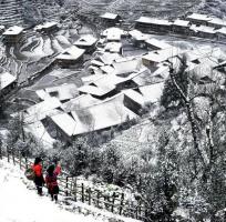 Longsheng Jinkeng Dazhai Yao Village In Winter