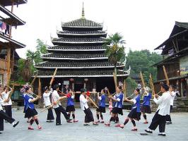 The Performance in Sanjiang Village Square