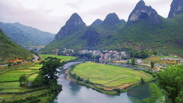 Bama Yao Longevity Village View, bama longevity village, guangxi bama