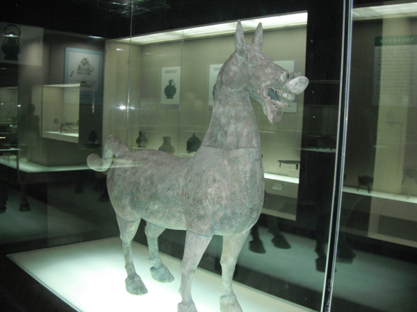 bronze horse in hepu museum, hepu museum, guangxi province